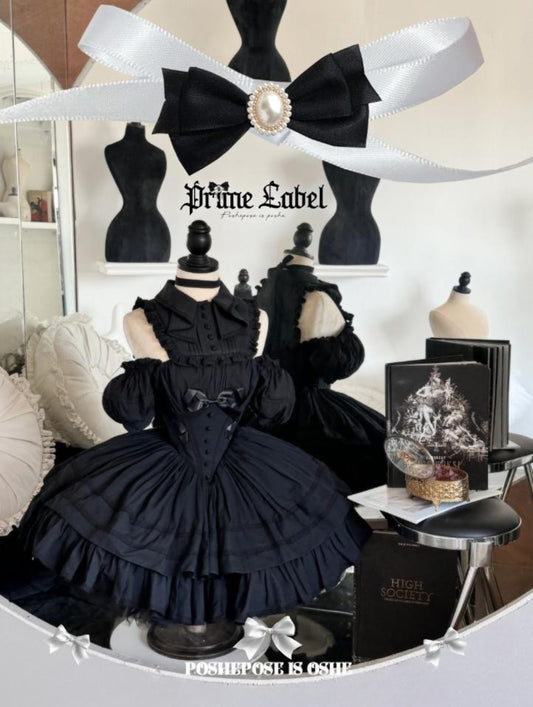 Noir Cotton Princess Dress