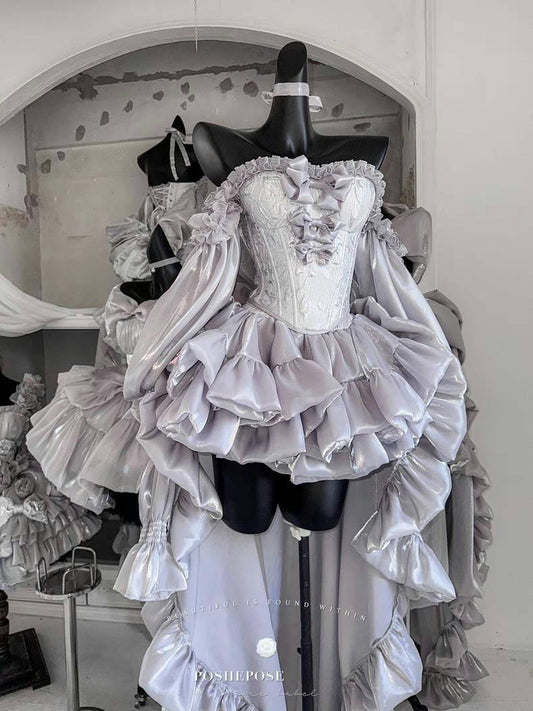 Silver Cheryl Heart Dress - PoshePose Global