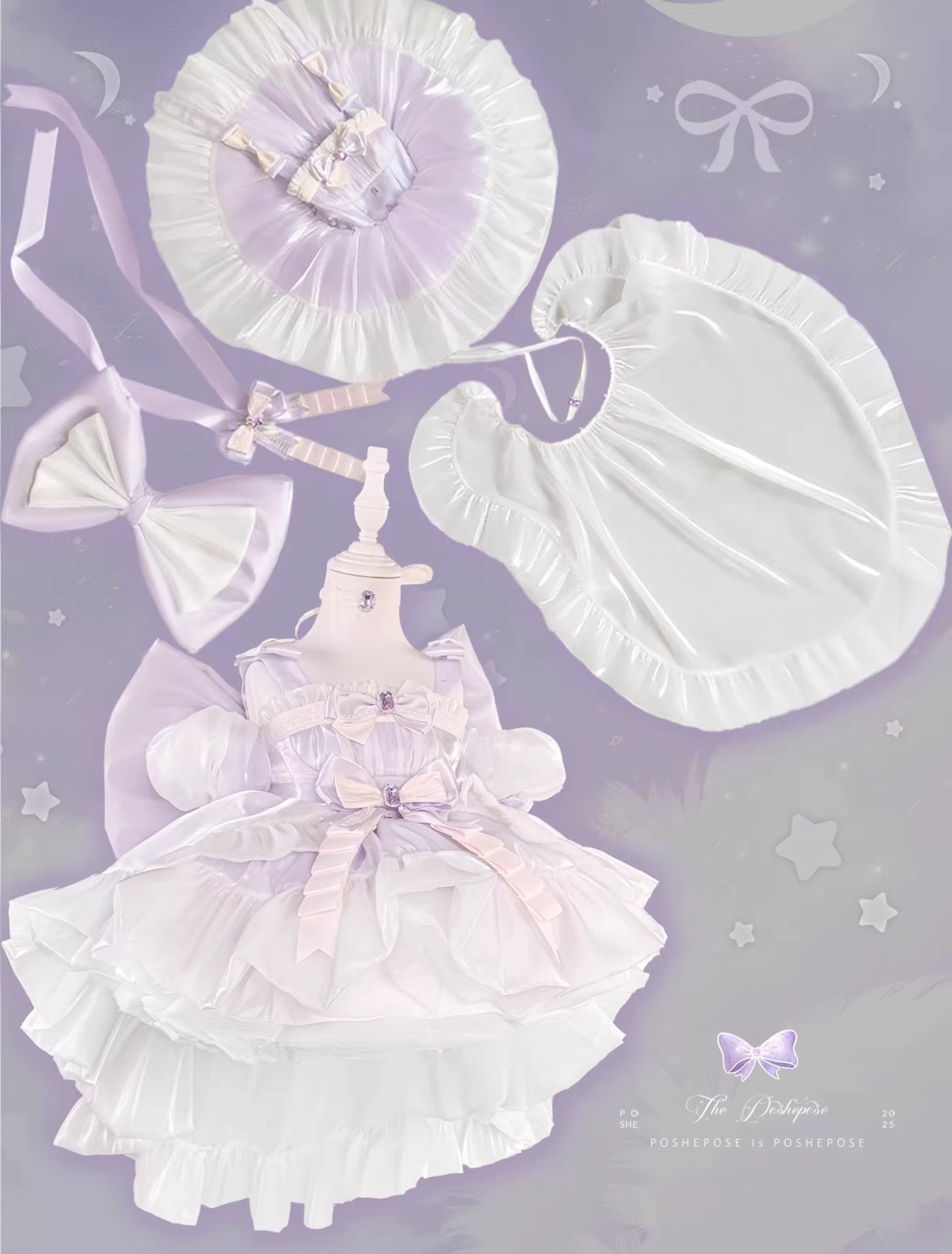 Poshebabe Royal Purple Dress Set