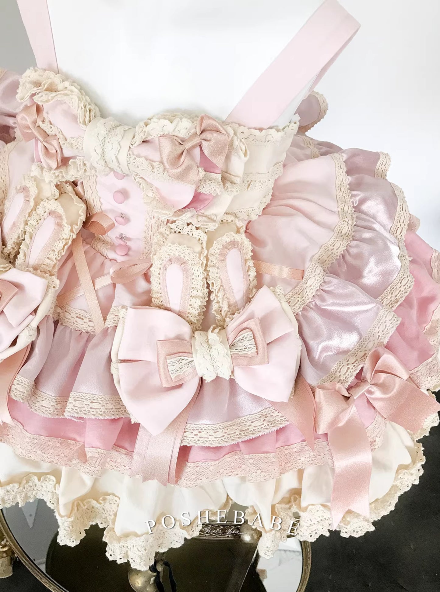 Poshebabe Soufflé Milk Bunny Candy Dress