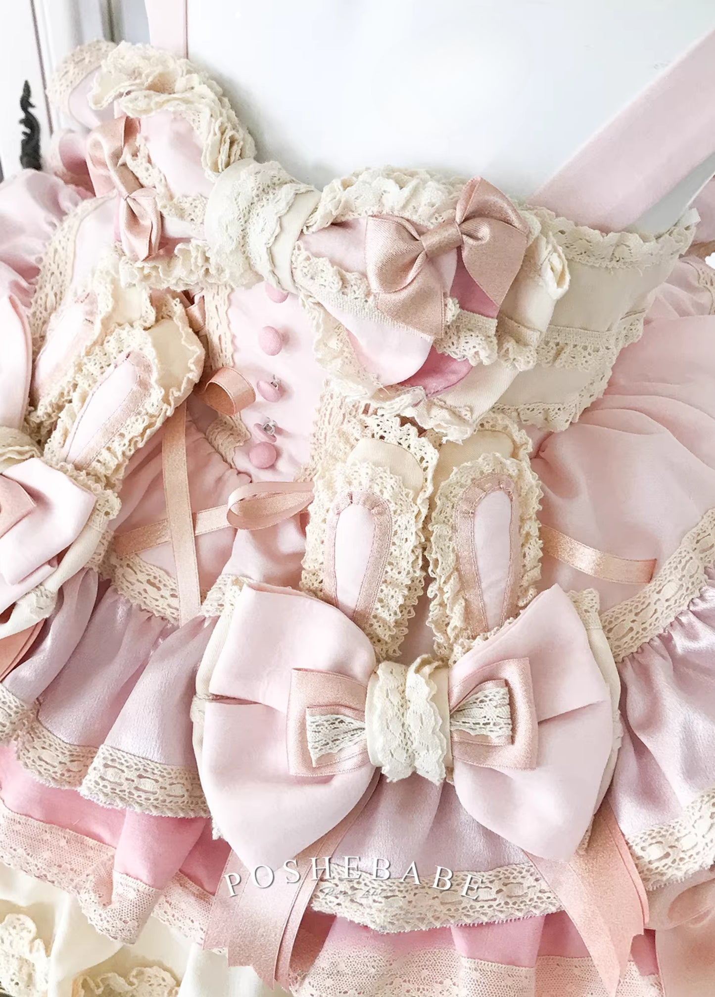 Poshebabe Soufflé Milk Bunny Candy Dress