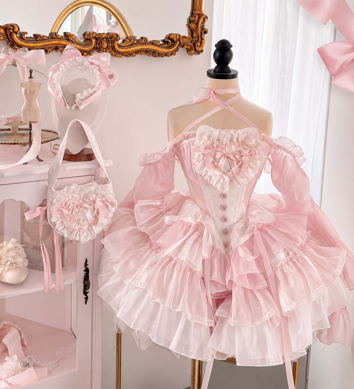 Rosé Cat Princess Dress
