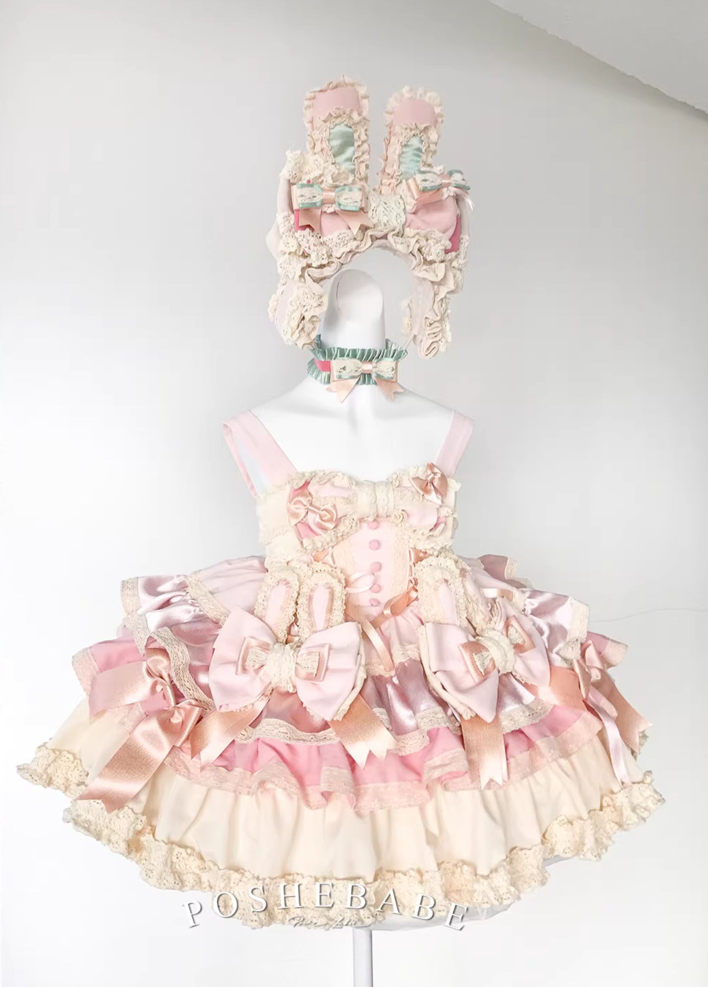 Poshebabe Soufflé Milk Bunny Candy Dress