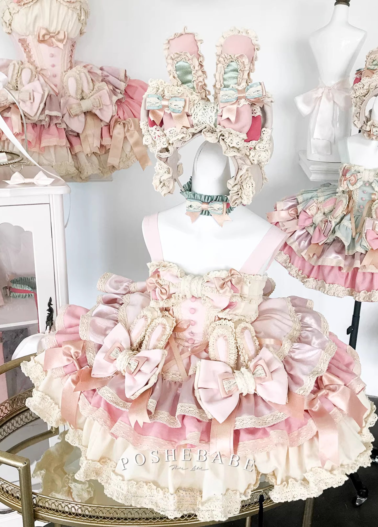 Poshebabe Soufflé Milk Bunny Candy Dress