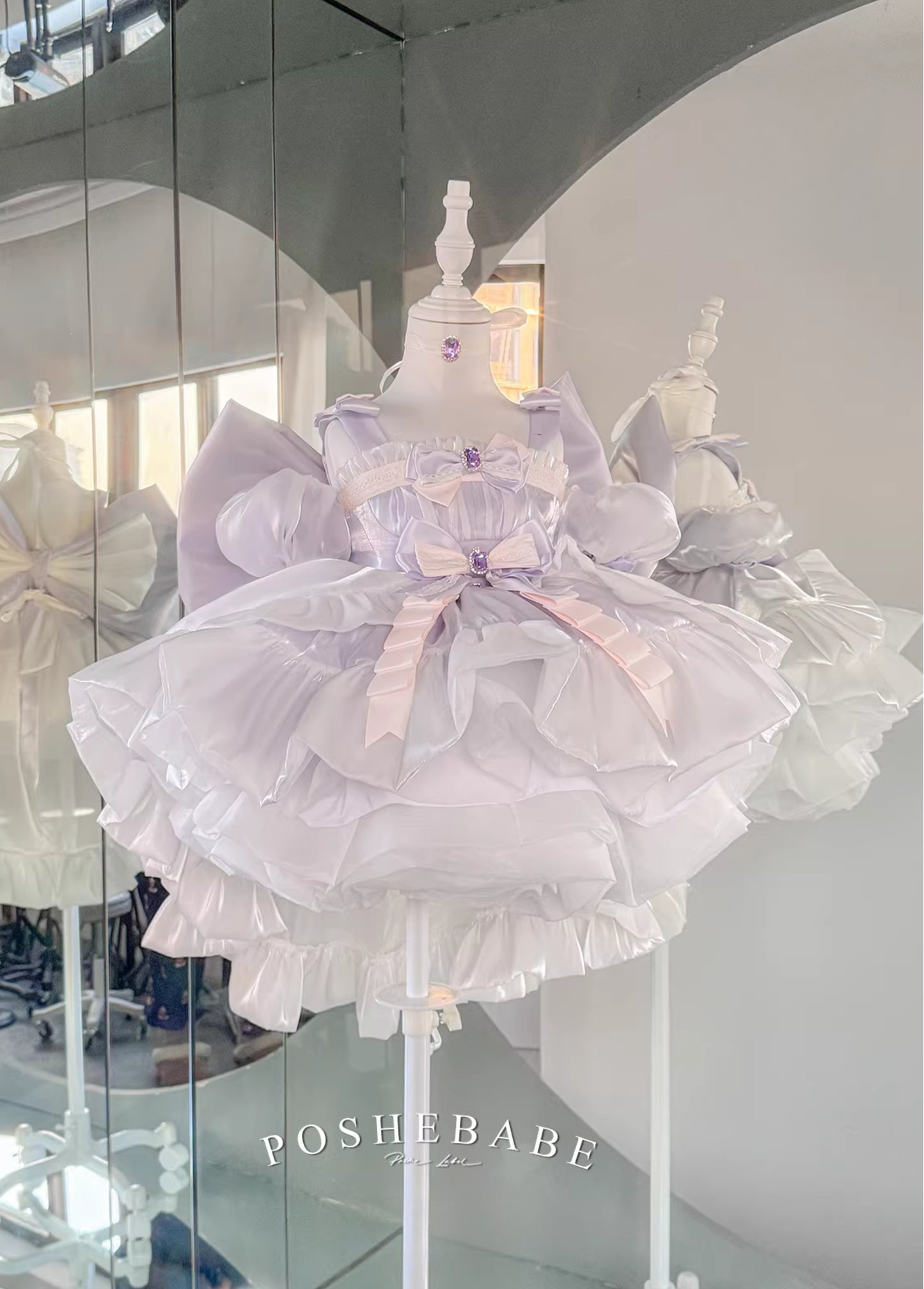 Poshebabe Royal Purple Dress Set