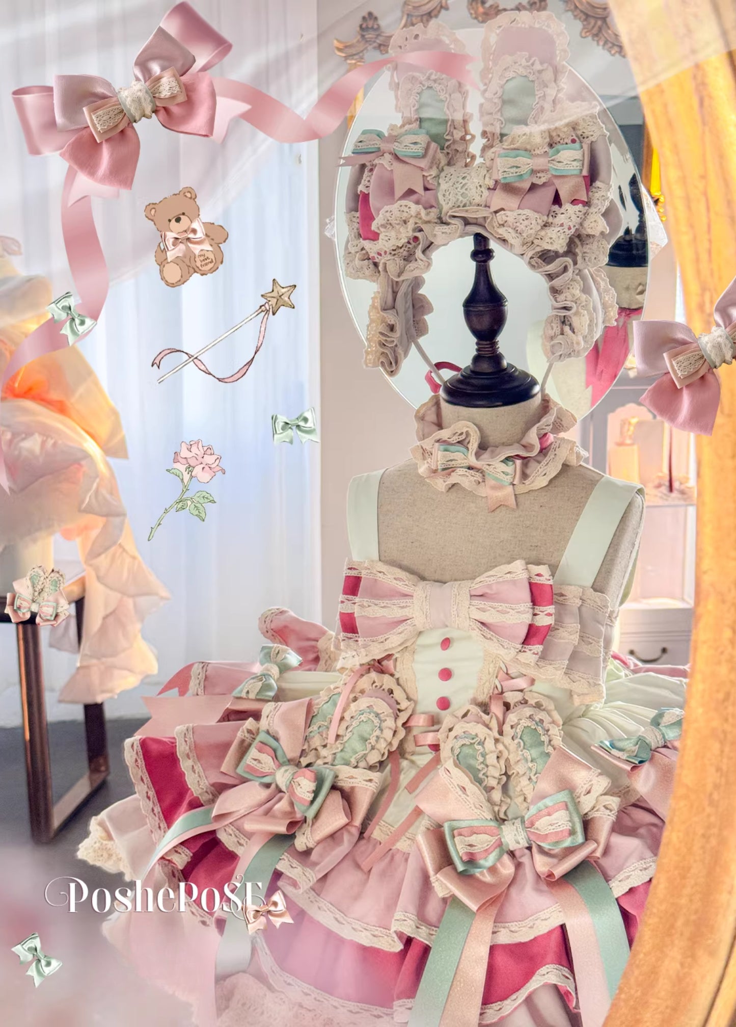 Poshebabe Ribbon Waltz Dress