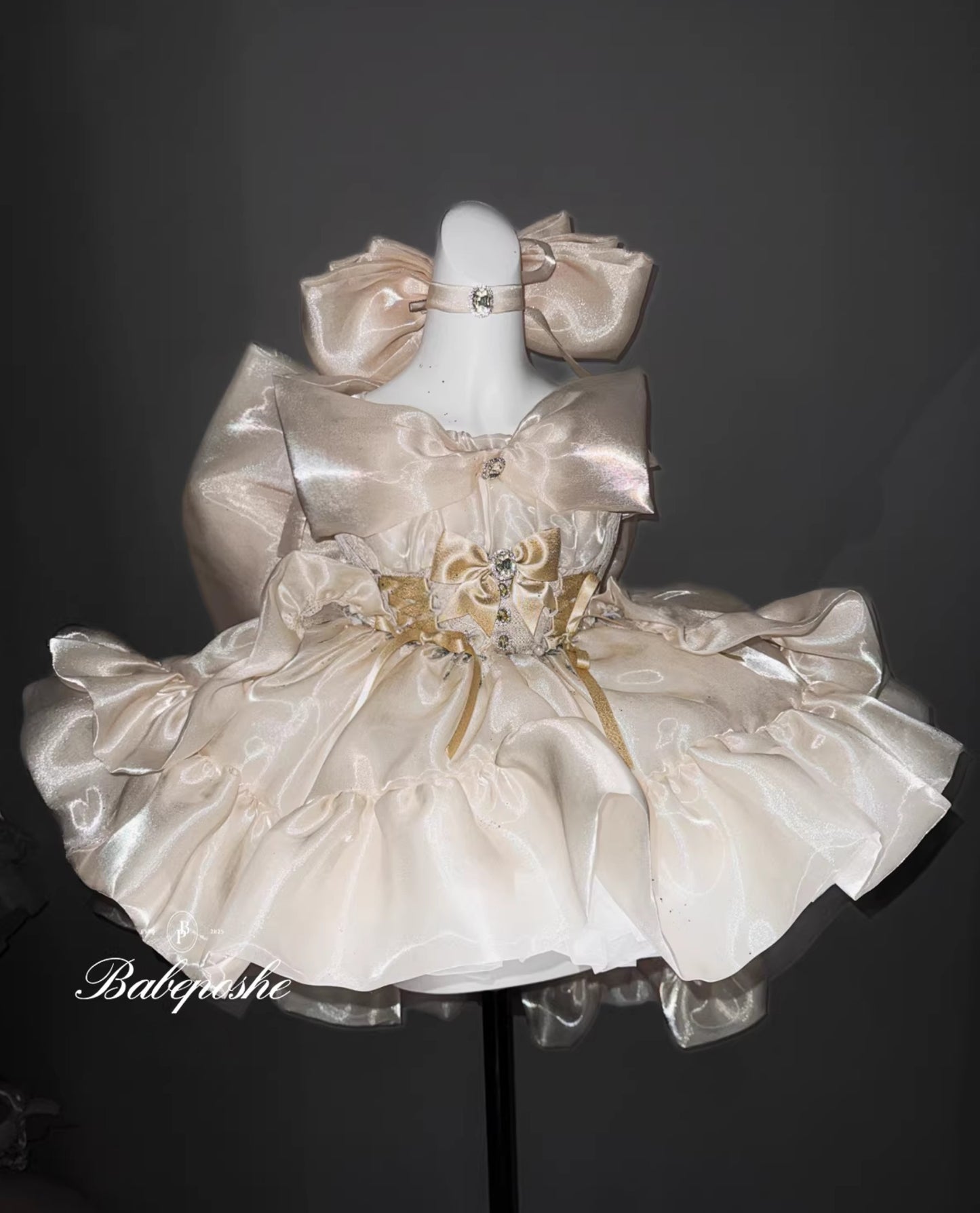 PosheBabe Proxima Gold Coronation Princess Dress