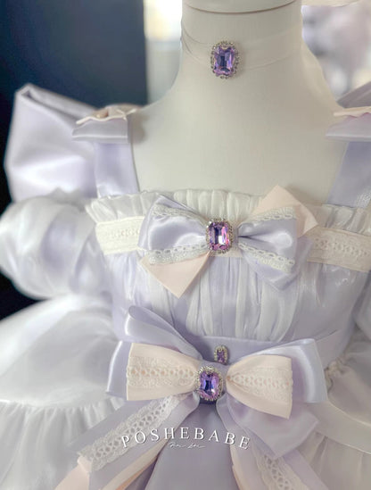 Poshebabe Royal Purple Dress Set - PoshePose Global