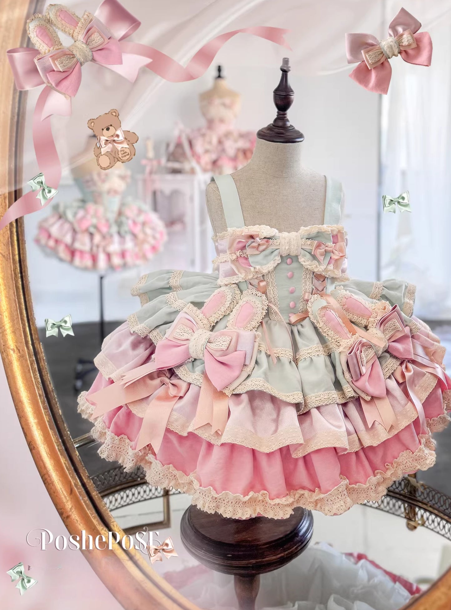 Poshebabe Ribbon Waltz Dress