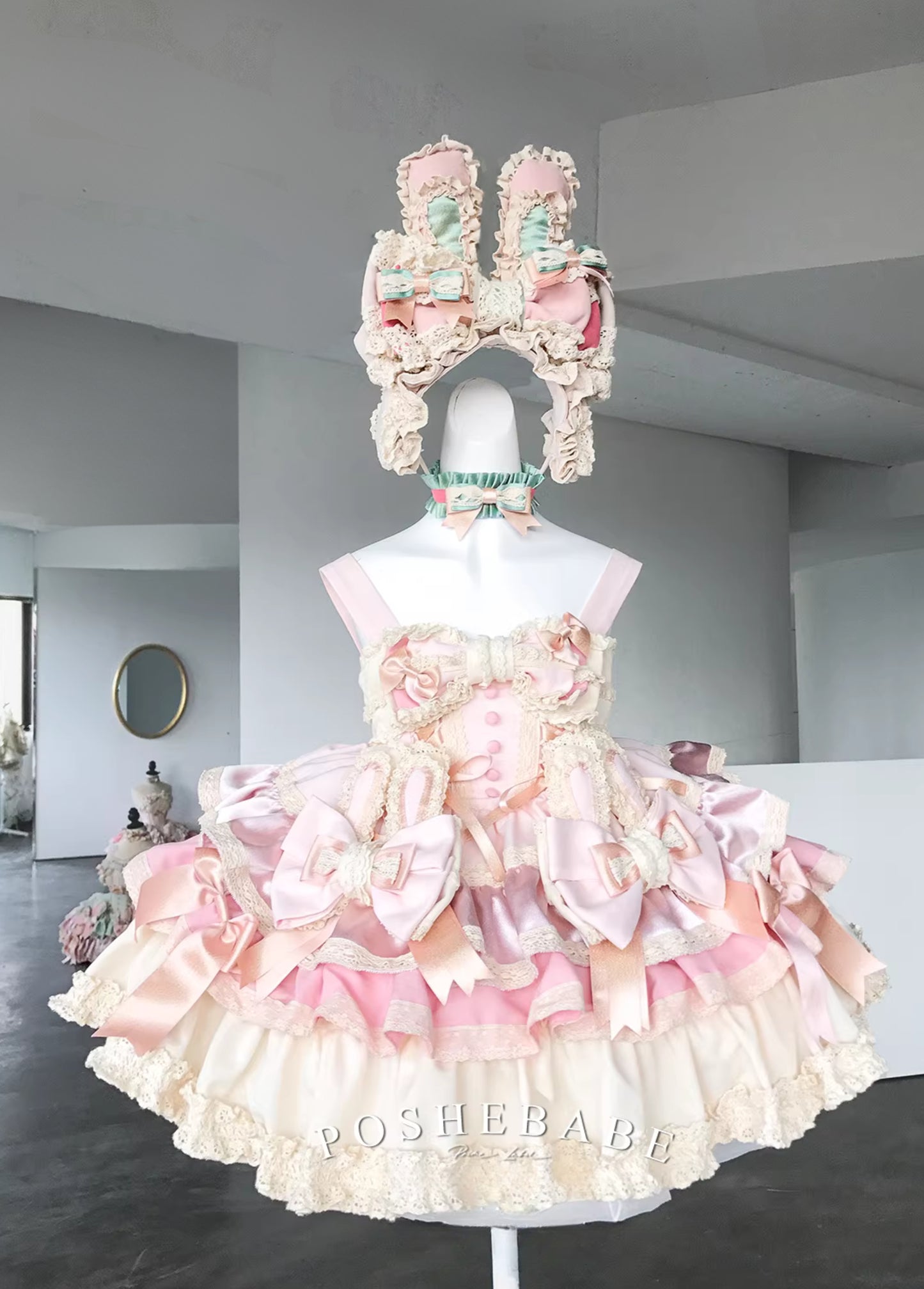 Poshebabe Soufflé Milk Bunny Candy Dress