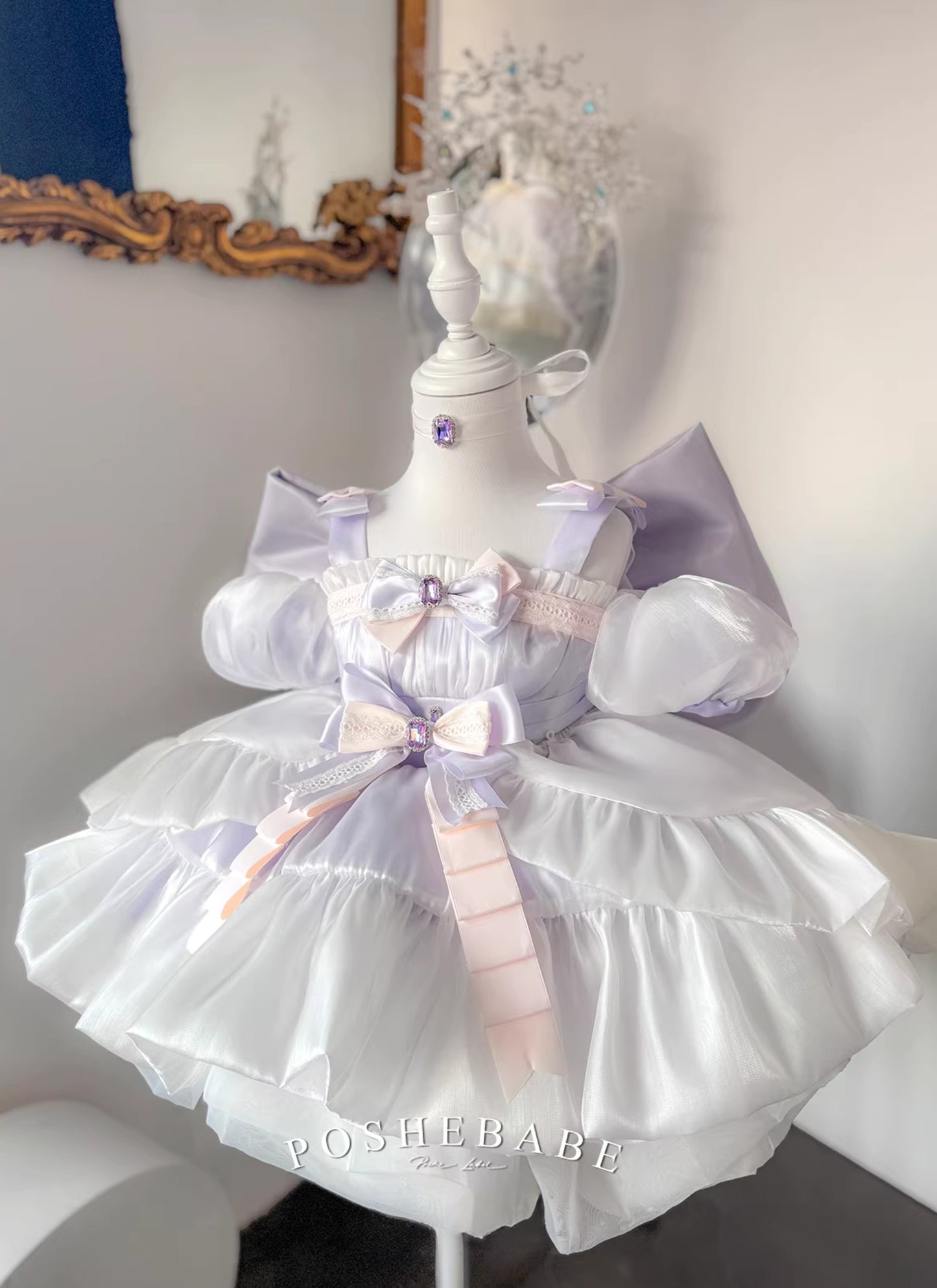 Poshebabe Royal Purple Dress Set