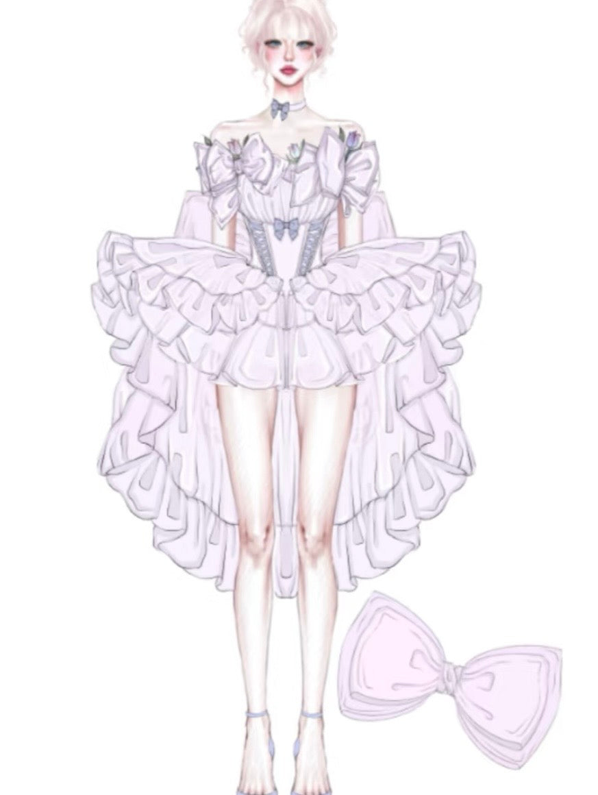 Nova Ruyi Dress has elegant flowing layers and limited edition charm by Posheposeglobal.