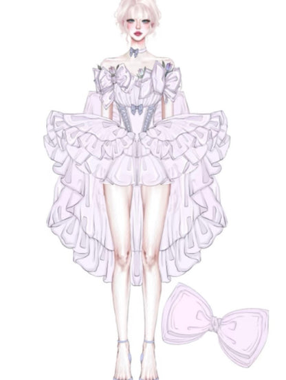 Nova Ruyi Dress has elegant flowing layers and limited edition charm by Posheposeglobal.