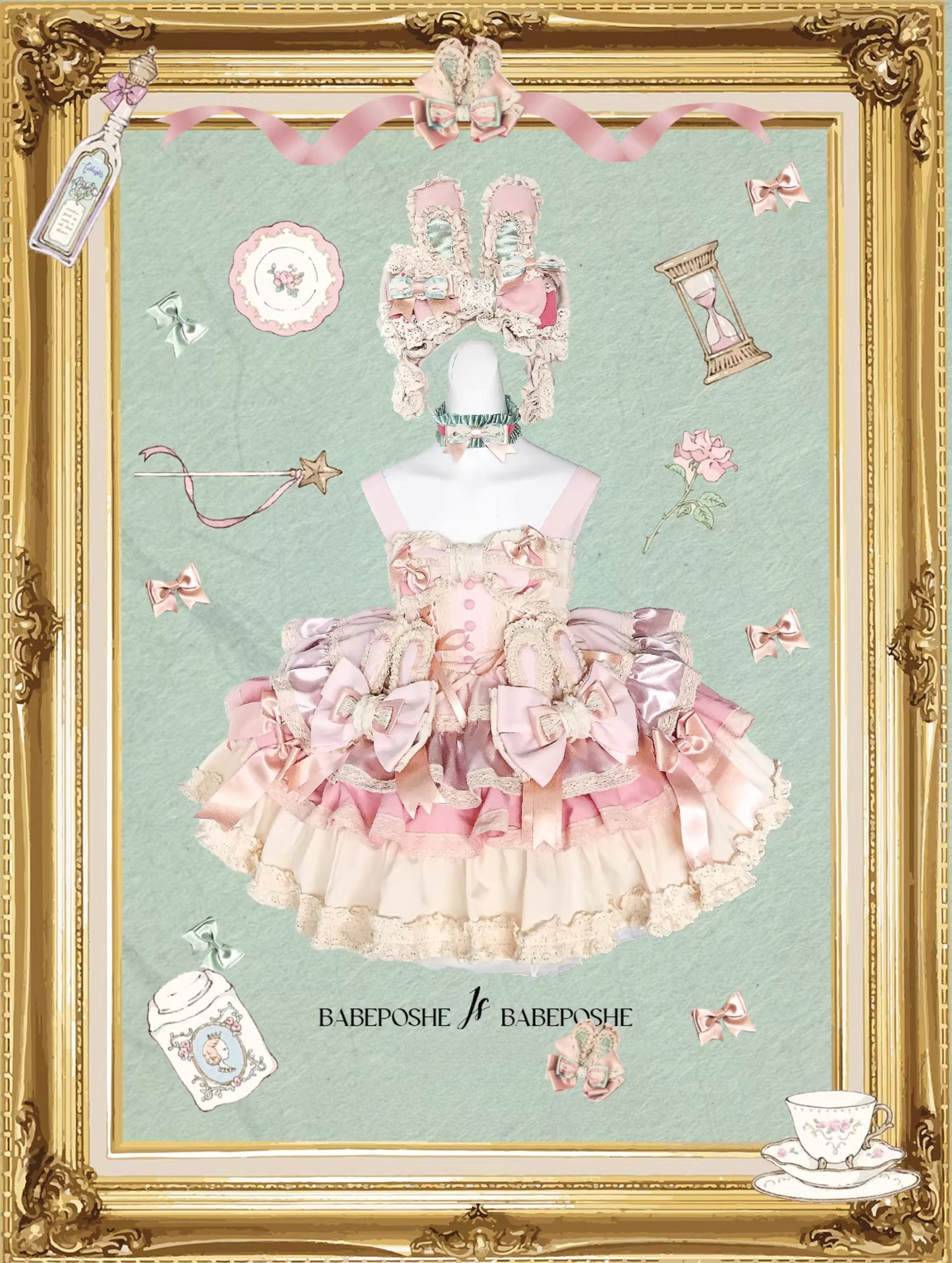 Poshebabe Soufflé Milk Bunny Candy Dress