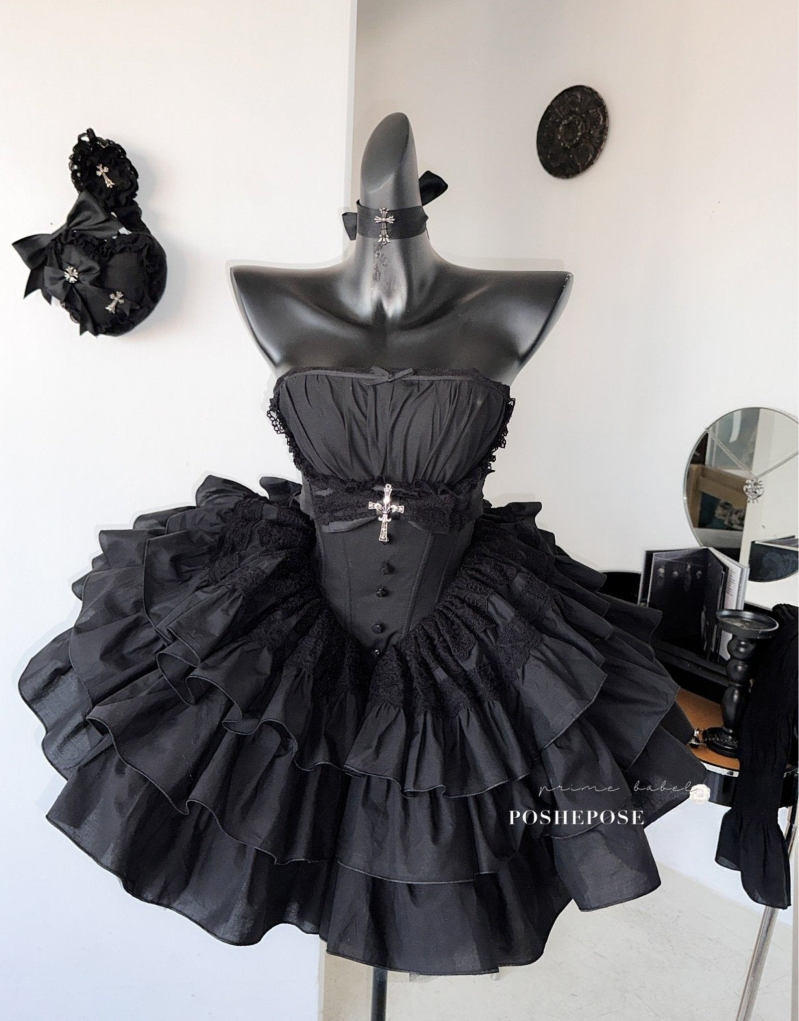 Black Little Fairy Dress Set - PoshePose Global