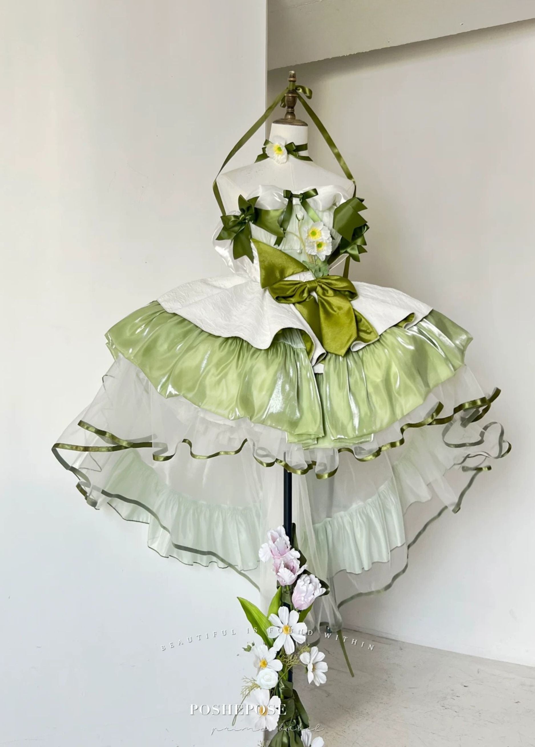 Limited edition Lily Aquarelle Dress from Posheposeglobal with dreamy watercolour-inspired fashion details.