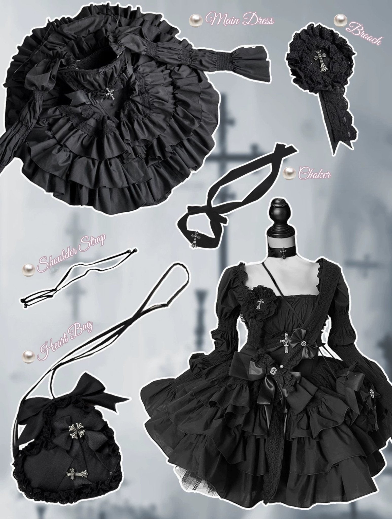 Black Little Fairy Dress Set - PoshePose Global