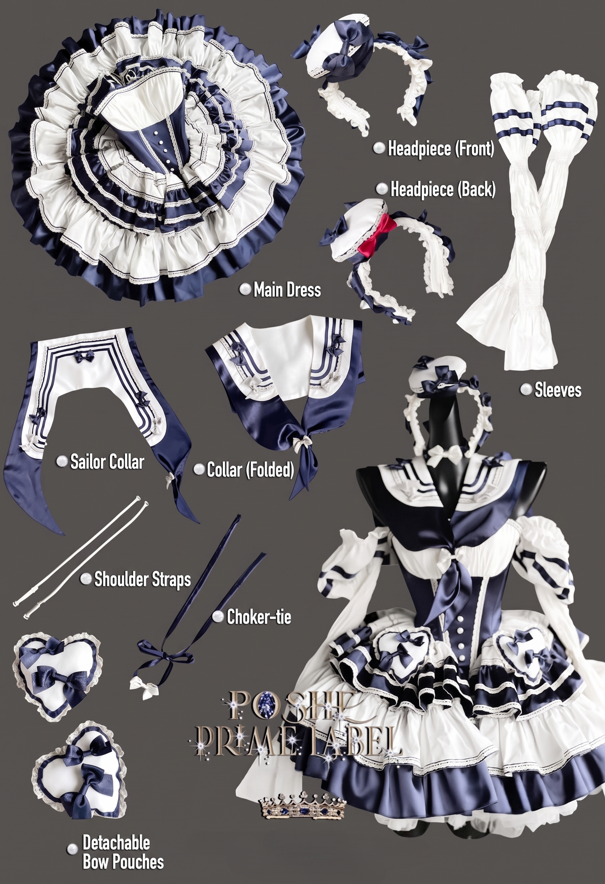 Navy Sailor Princess Dress