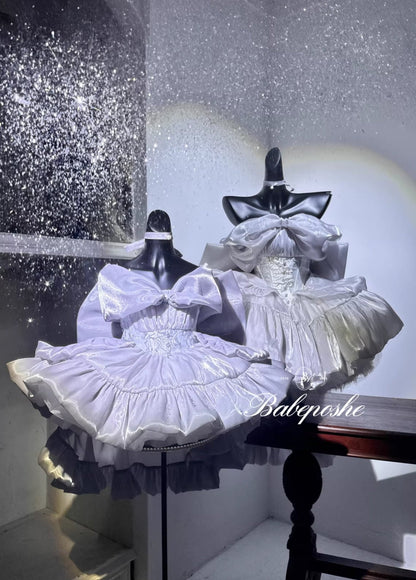 Poshebabe Shining Moon Silver Dress - PoshePose Global