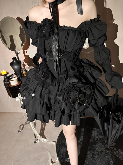 Black Little Fairy Dress Set - PoshePose Global
