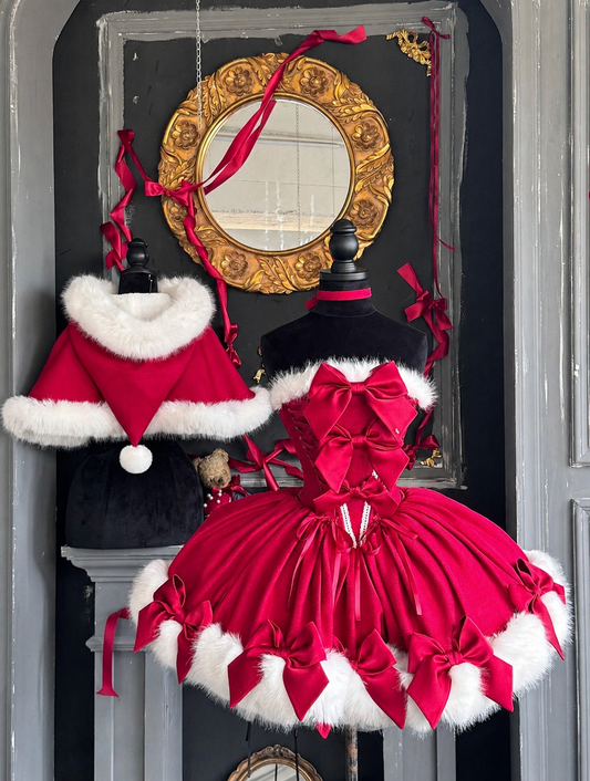 Noel’s Dream Winter Princess Dress Set - Fairycore Lolita Fantasy Gown