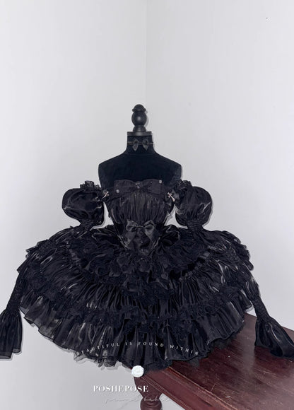 Black Fox Gothic Fairy Spirit Dress - PoshePose Global