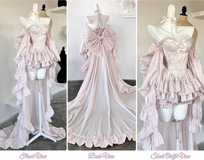 Pink Handcrafted Rococo and Lolita Inspired Couture Dresses on Display - PoshePose Global
