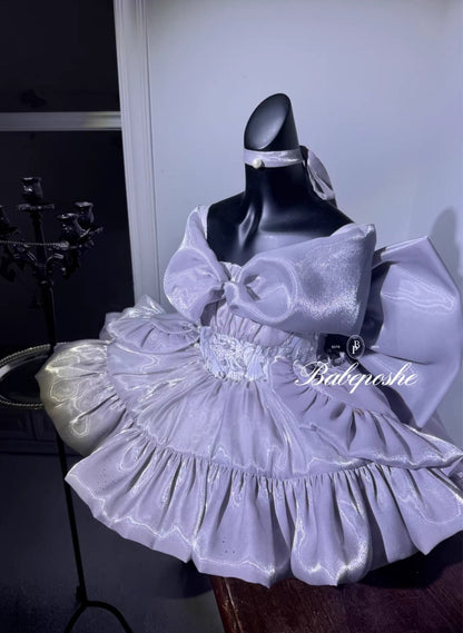Poshebabe Shining Moon Silver Dress - PoshePose Global