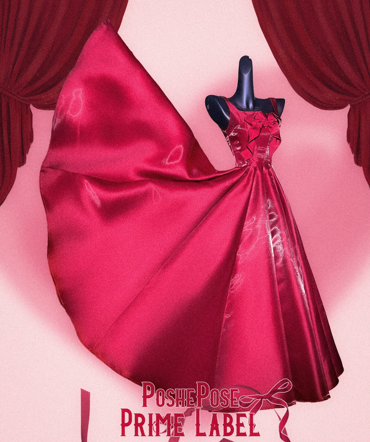 Elegant red evening dress perfect for New Year’s Eve