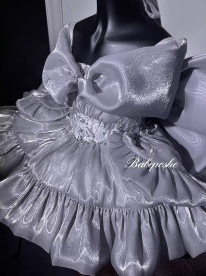 Poshebabe Shining Moon Silver Dress - PoshePose Global