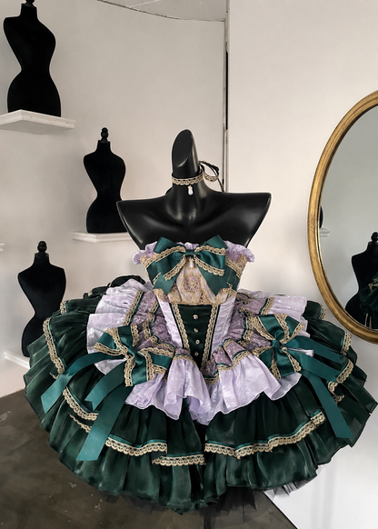 Retro Palace Lolita Dress with Vintage Victorian Rococo Princess Style Details - PoshePose Global