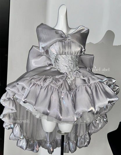 Shining Moon Silver Dress - PoshePose Global
