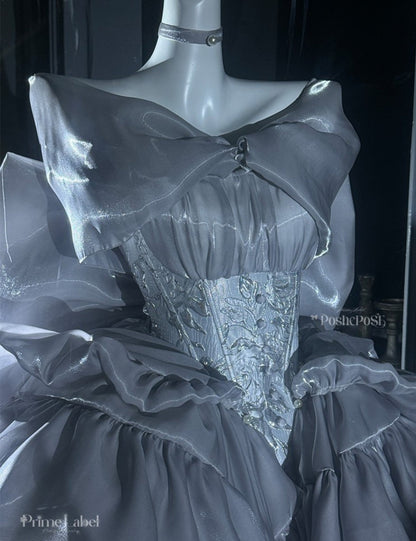 Shining Moon Silver Dress - PoshePose Global