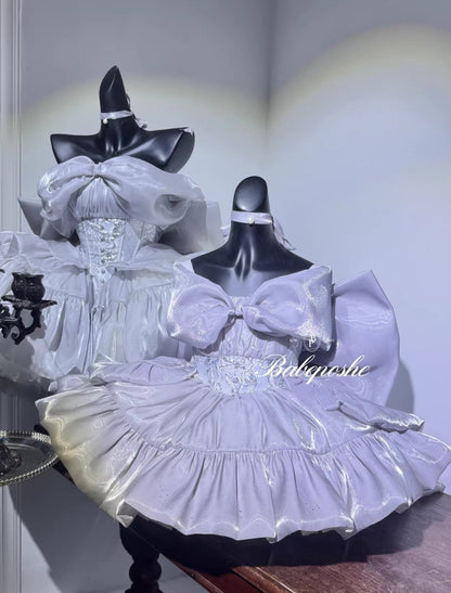 Poshebabe Shining Moon Silver Dress - PoshePose Global
