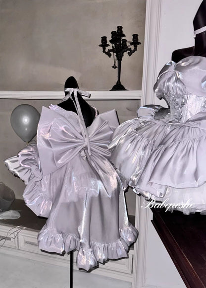 Poshebabe Shining Moon Silver Dress - PoshePose Global