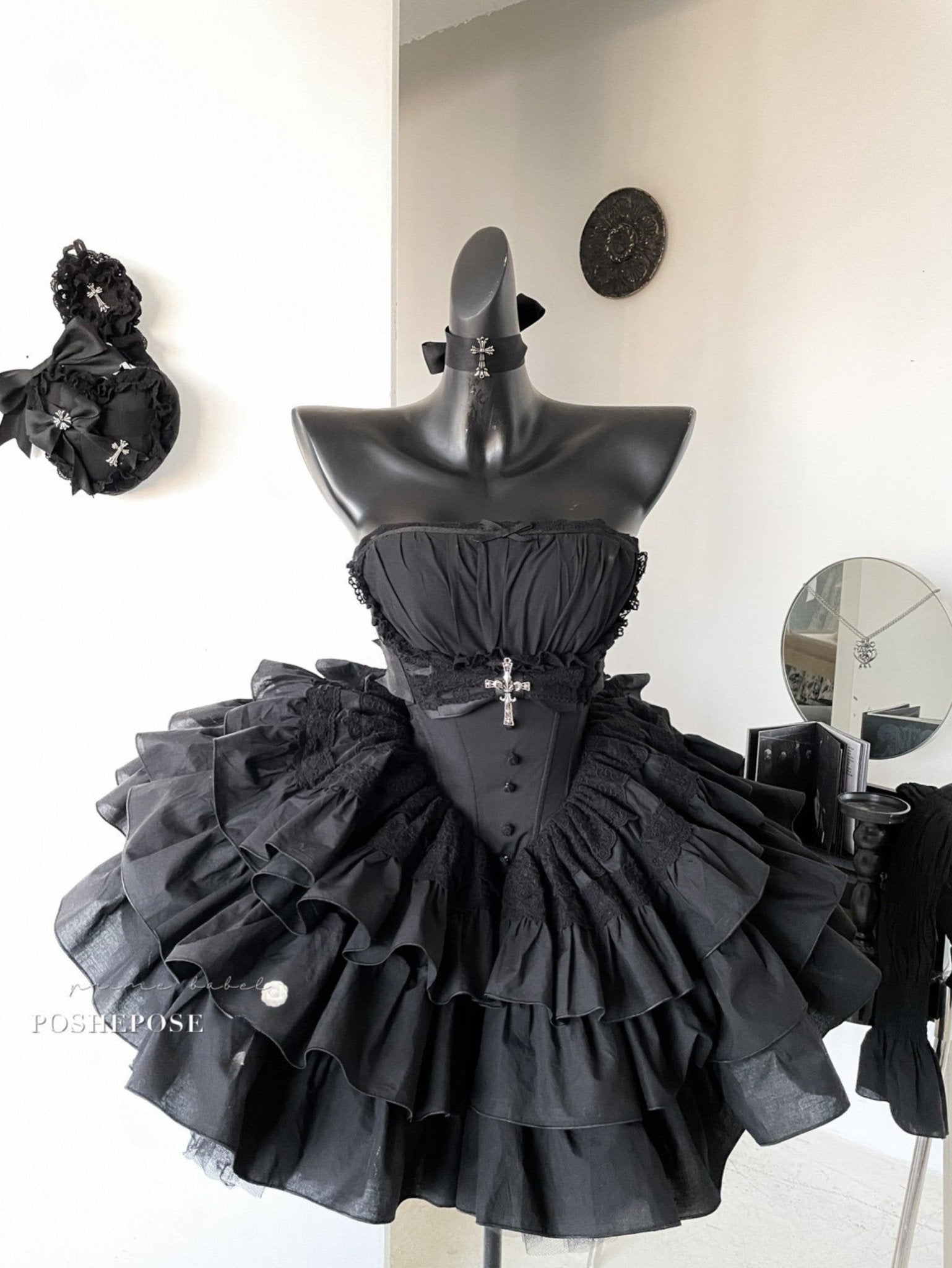 Black Little Fairy Dress Set - PoshePose Global