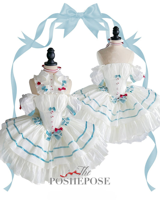 Fairytale-inspired white dress from Poshepose Global’s limited collection.