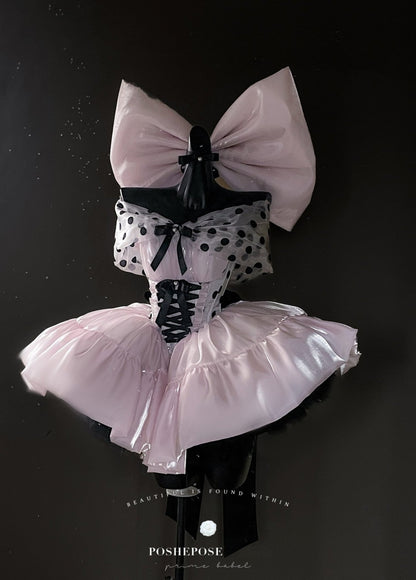 Pink Polka Dot Coronation Dress - PoshePose Global