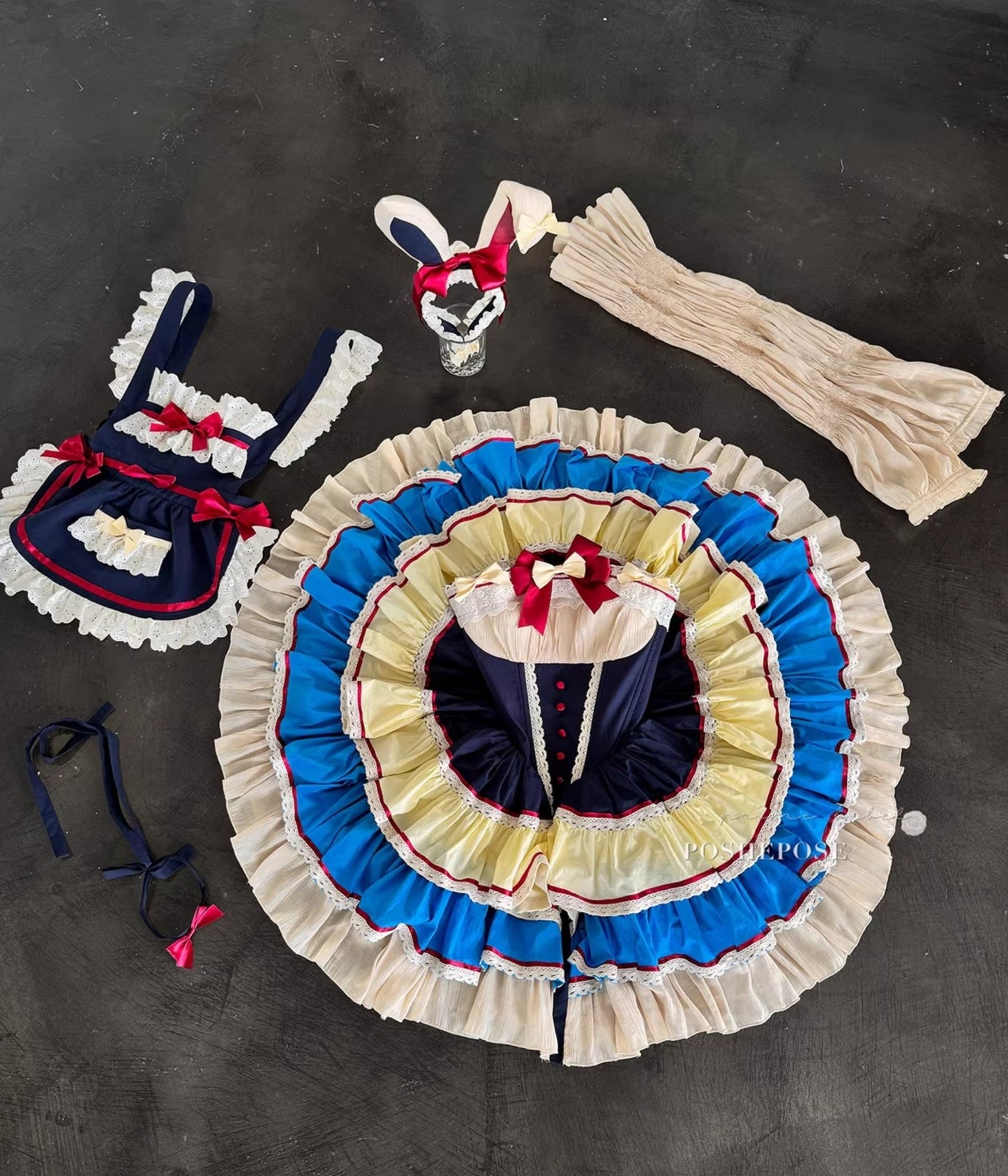 Antique Maid Dress Set Bunny Collection - PoshePose Global