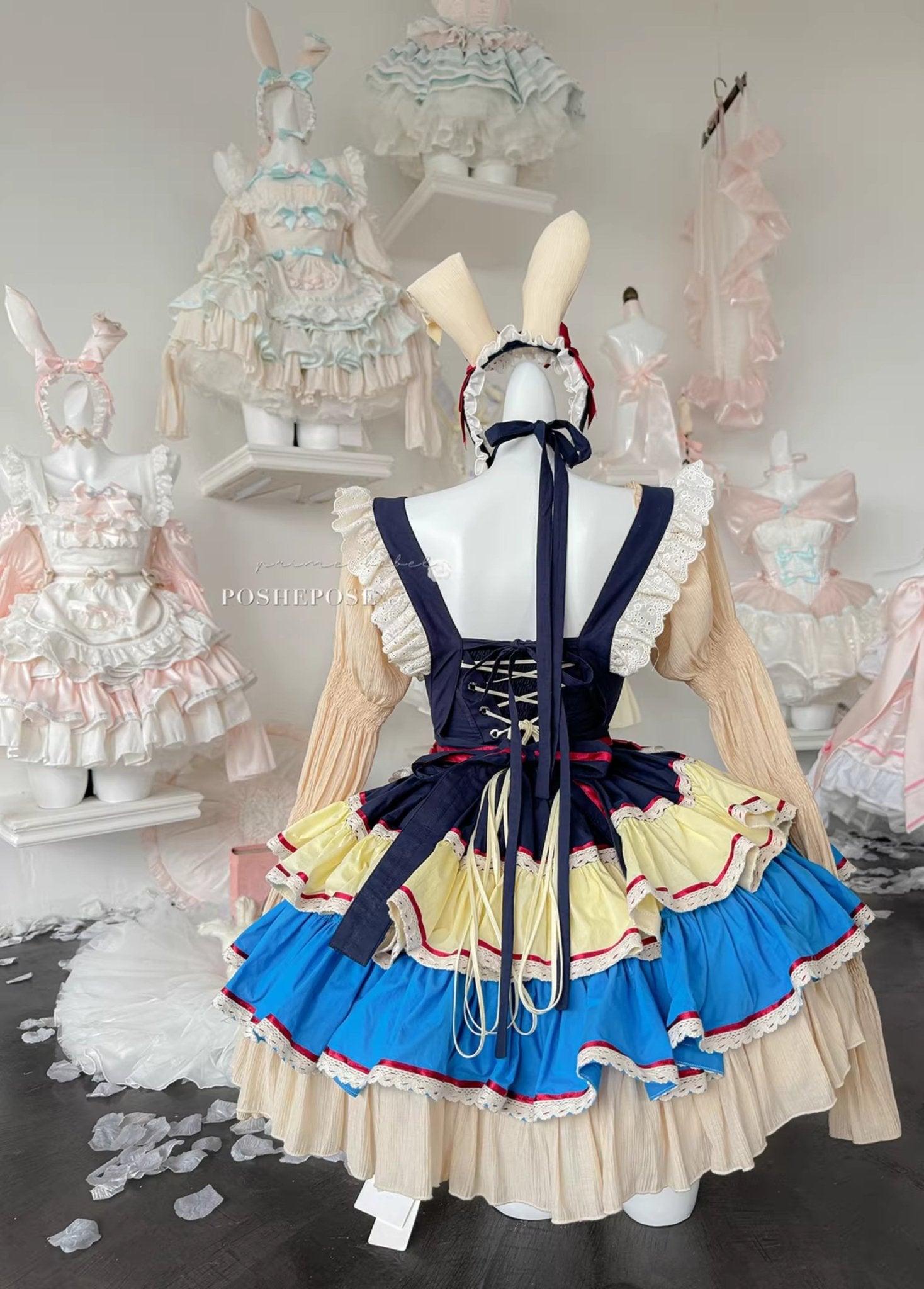 Antique Maid Dress Set Bunny Collection - PoshePose Global