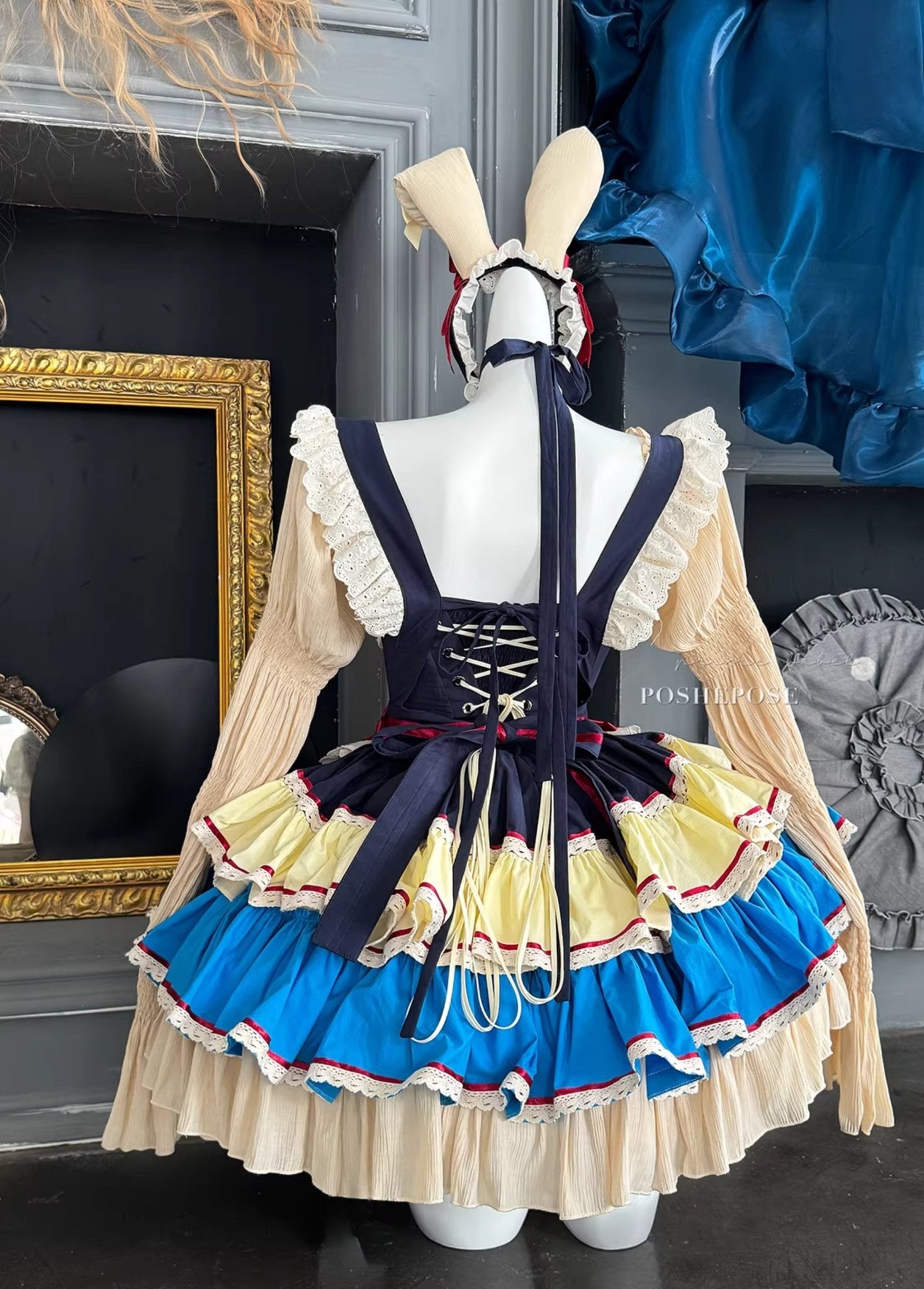 Antique Maid Dress Set Bunny Collection - PoshePose Global
