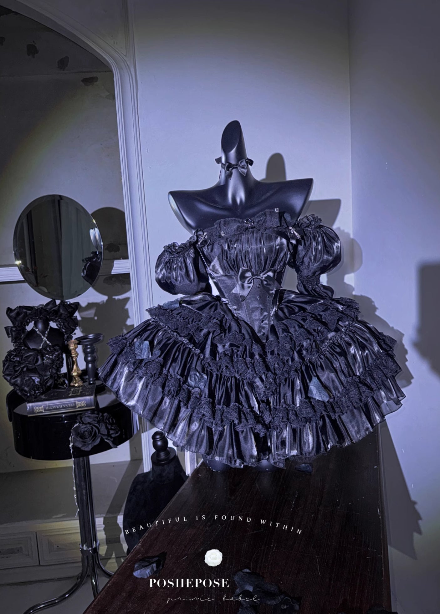 Black Fox Gothic Fairy Spirit Dress - PoshePose Global