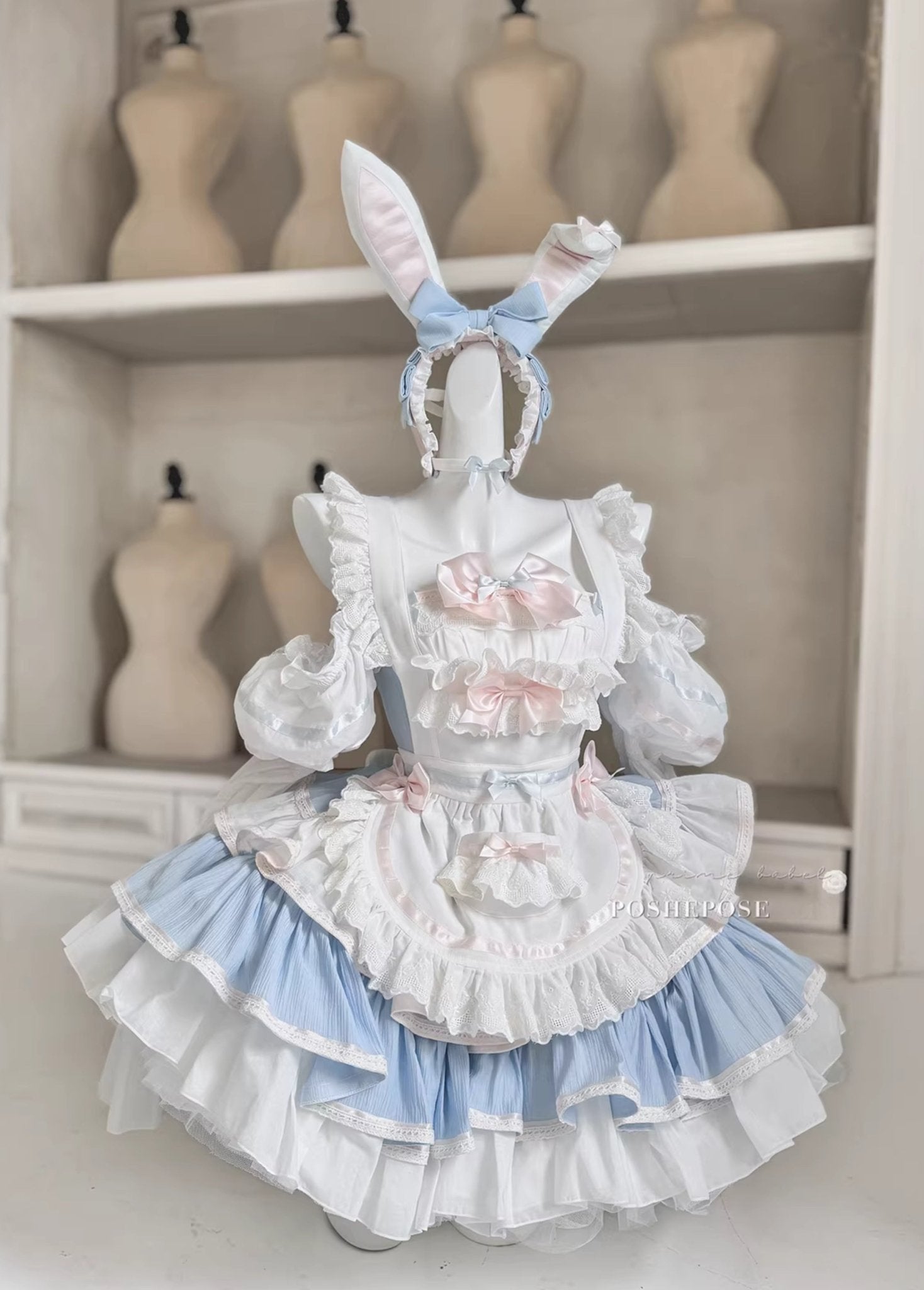 Antique Maid Dress Set Bunny Collection - PoshePose Global