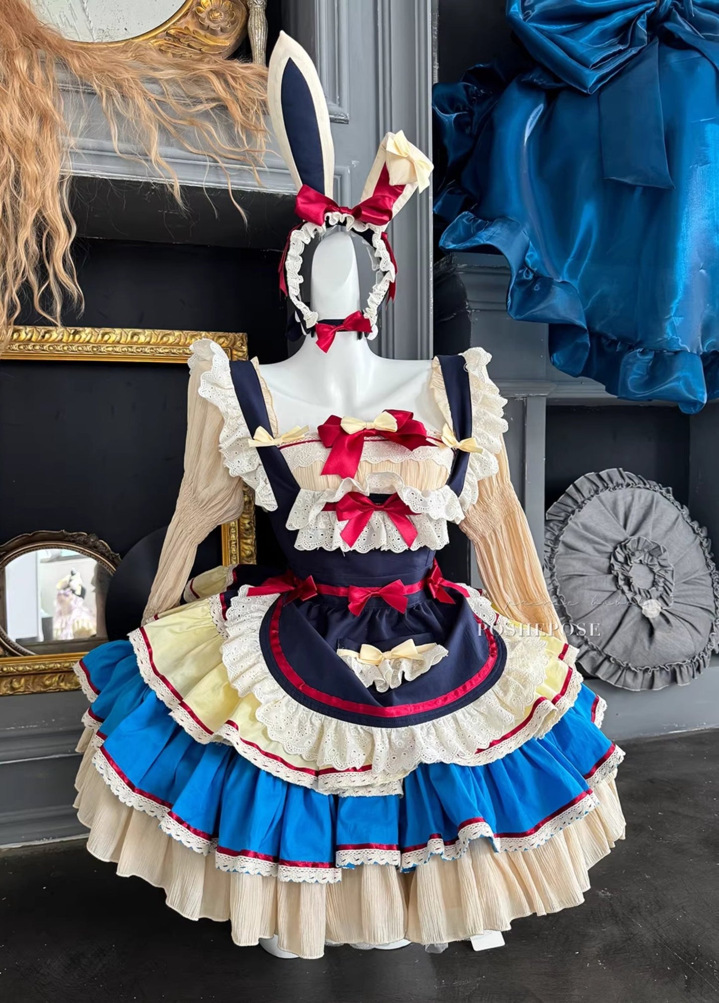 Antique Maid Dress Set Bunny Collection - PoshePose Global