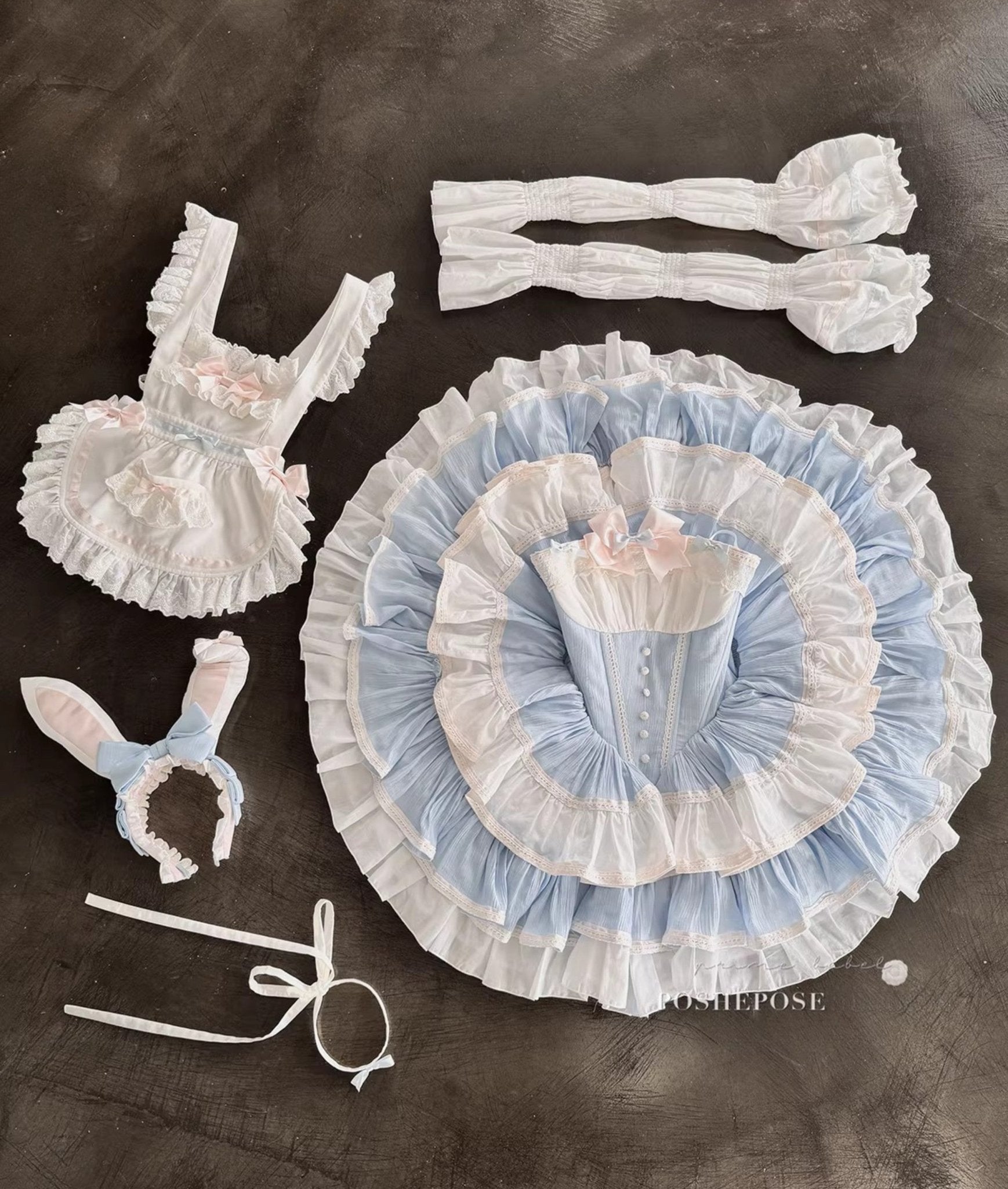 Antique Maid Dress Set Bunny Collection - PoshePose Global