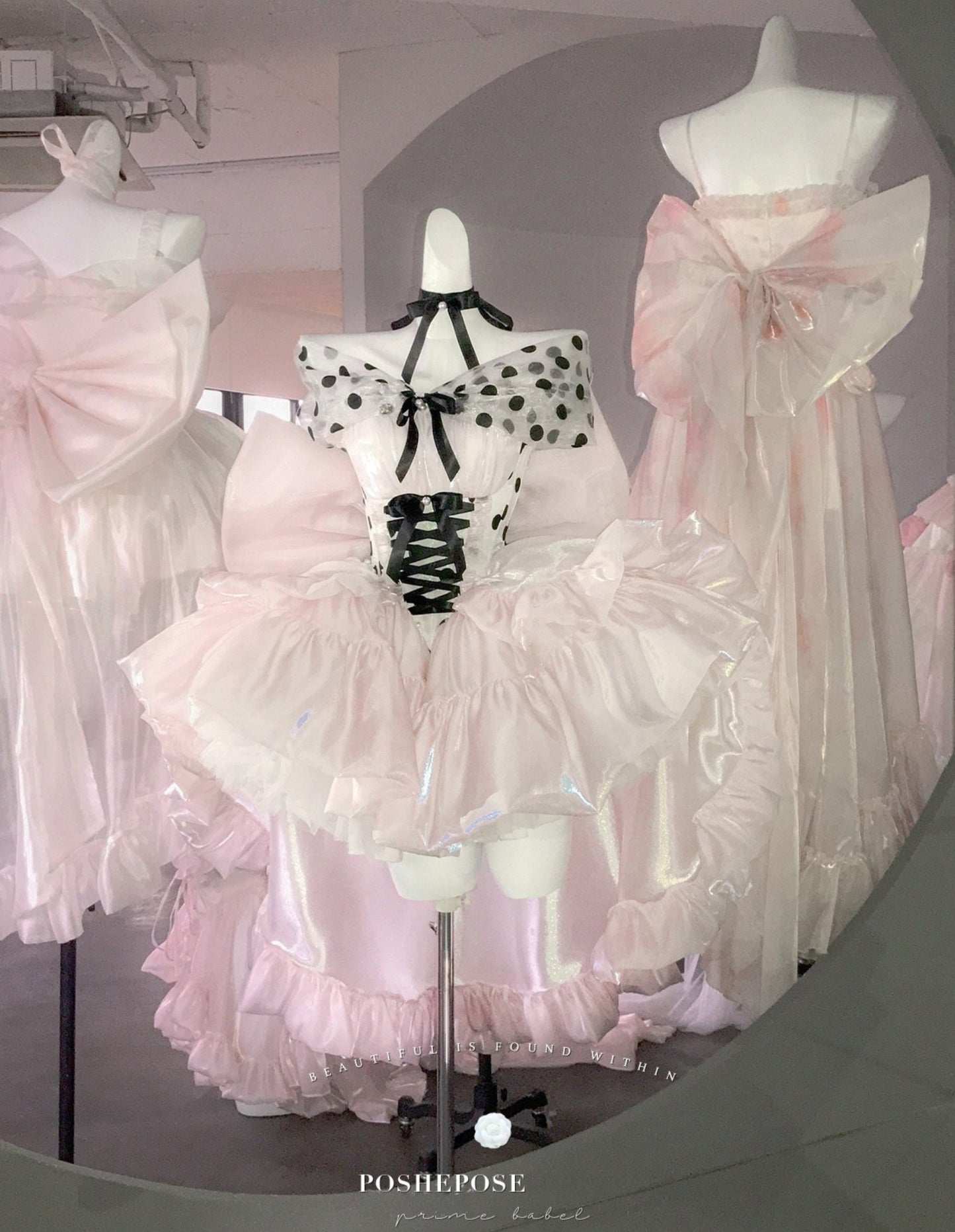 Pink Polka Dot Coronation Dress - PoshePose Global