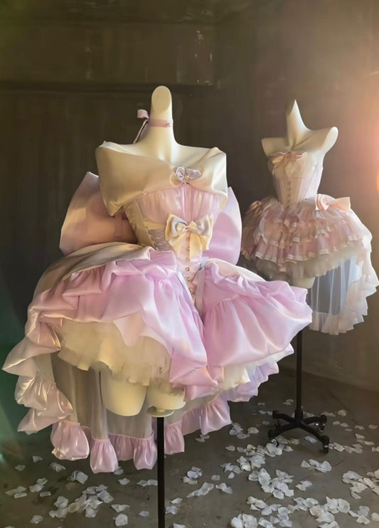 Celestial Moon - White & Star - Purple Couture Dress - PoshePose Global