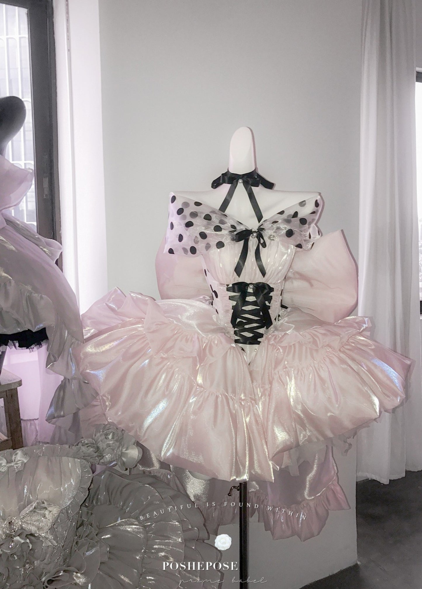 Pink Polka Dot Coronation Dress - PoshePose Global