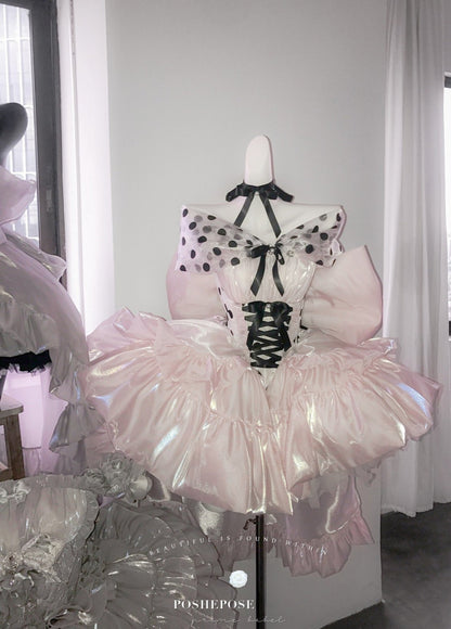 Pink Polka Dot Coronation Dress - PoshePose Global