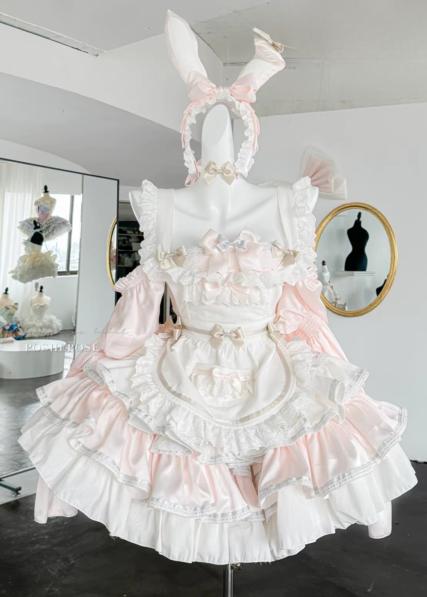 Antique Maid Dress Set Bunny Collection - PoshePose Global